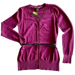 Chelsea & Theodore Women’s Button Front & Belted Cardigan Size S
